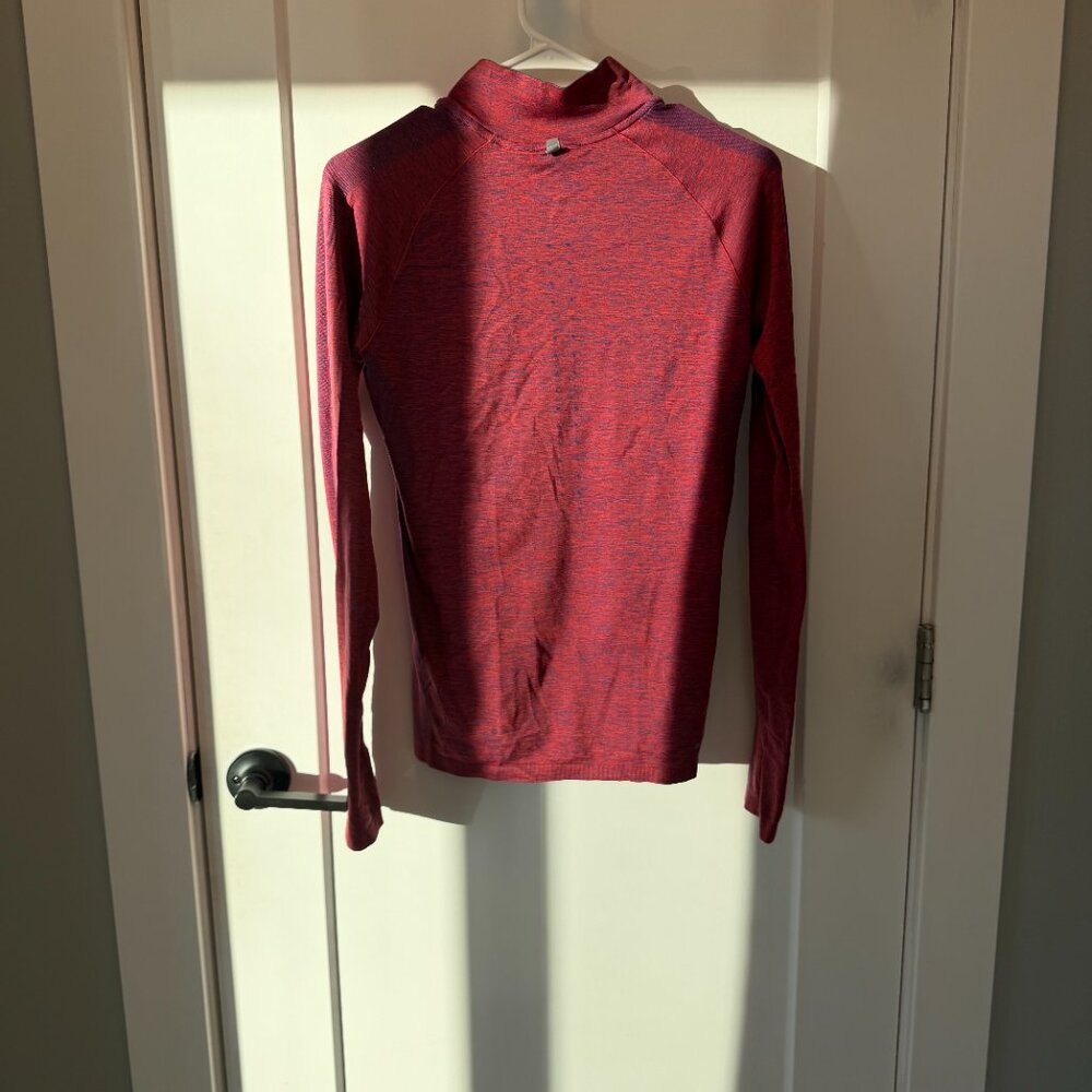 Nike Women's DriFit Knit Half Zip Element Running Long Sleeve TShirt, Red,Medium - Picture 5 of 6